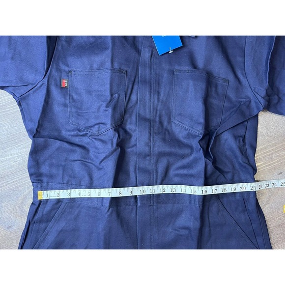 Saftech Utility FR Jumpsuit Long Sleeve Mens XL Navy Blue Full Suit A9 - Picture 9 of 10
